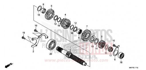 GETRIEBE (HAUPTWELLE) CB500XAN de 2022